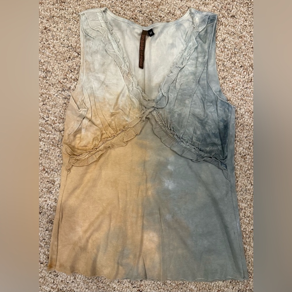 Language Los Angeles tie-dye tank